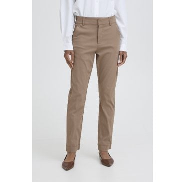 Bydixi Straight Pants Walnut