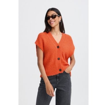 Bymillers Button Vest Pureed Pumpkin Melange