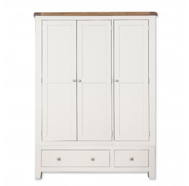 Calbourne White 3 Door 2 Drawer Wardrobe