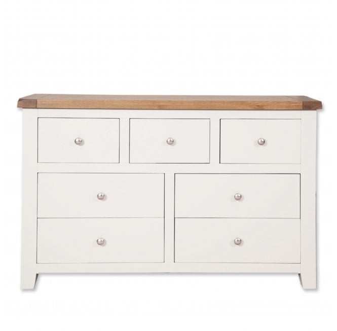 Calbourne White 7 Drawer Wide Chest