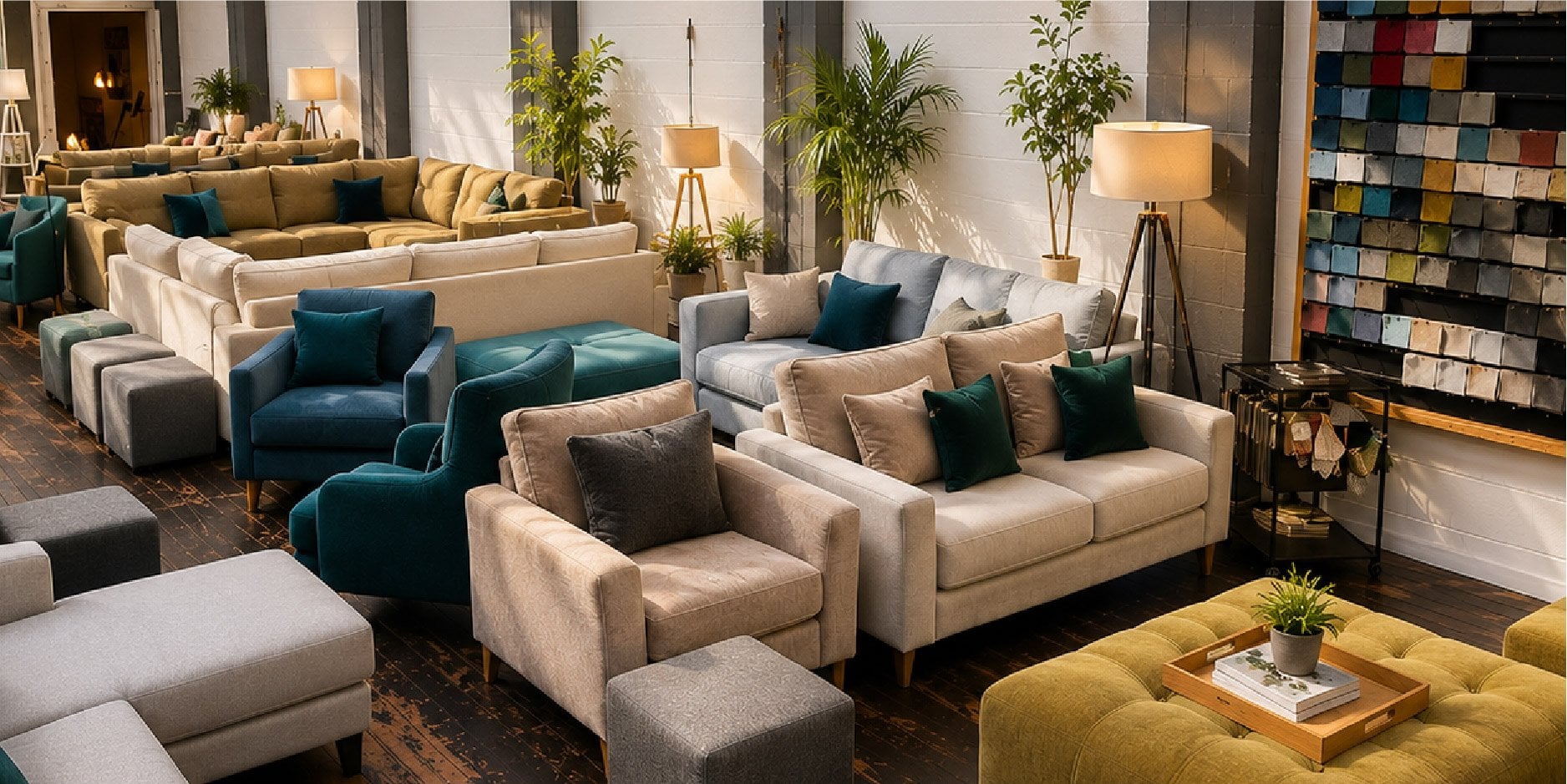 sofa showroom with 25 models