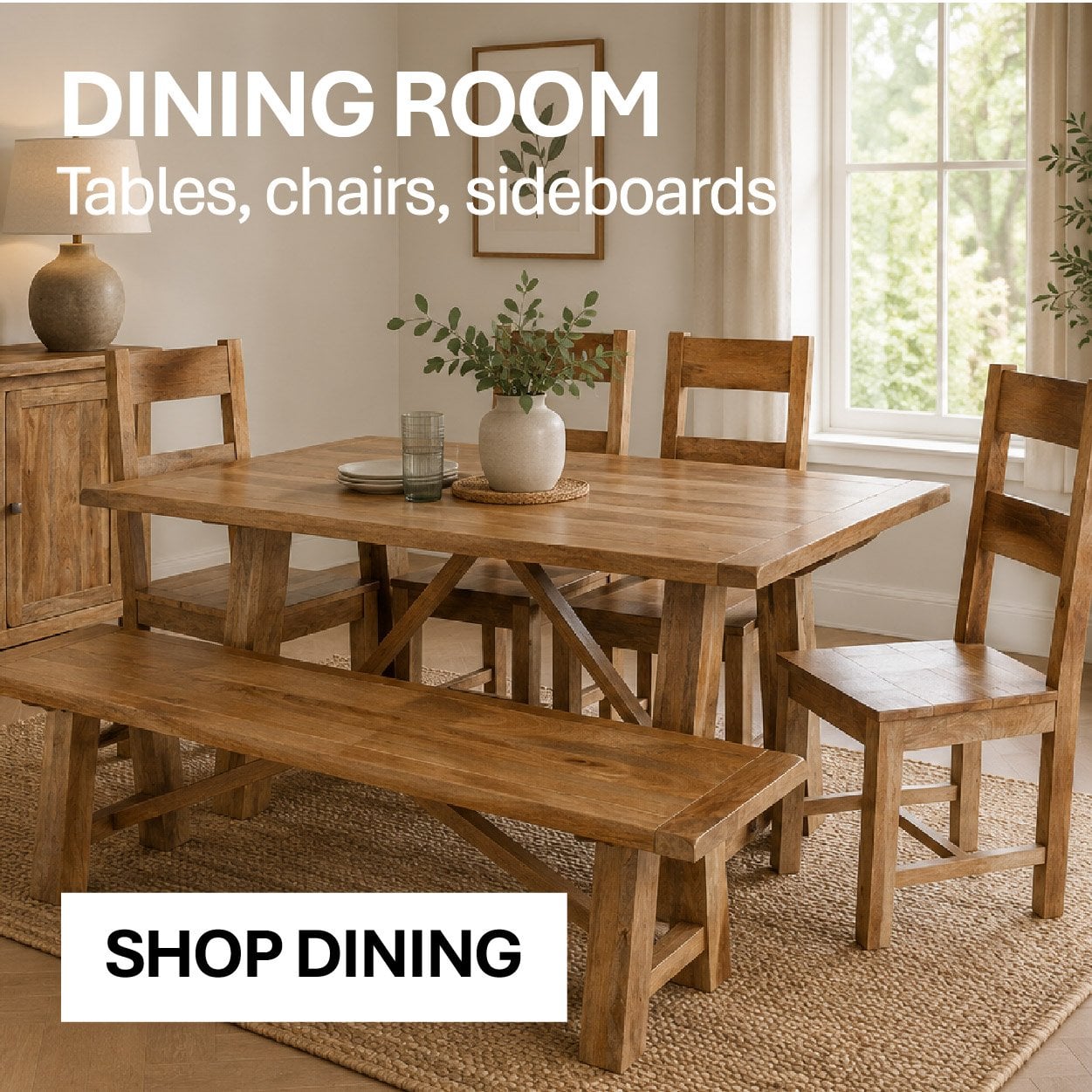 Dining tables, chairs and benches at Readers Interiors