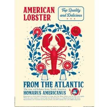 DION GEM (AMERICAN LOBSTER) ART PRINT 30x40