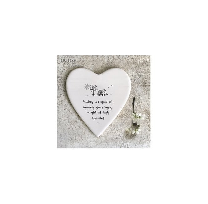 East of India Heart coaster-Friendship is a special gift