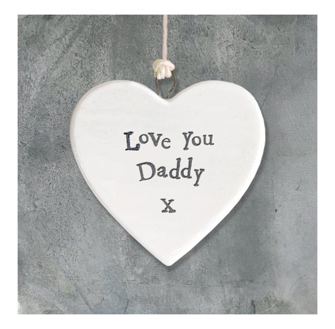 East of India Porcelain Heart - Love You Daddy