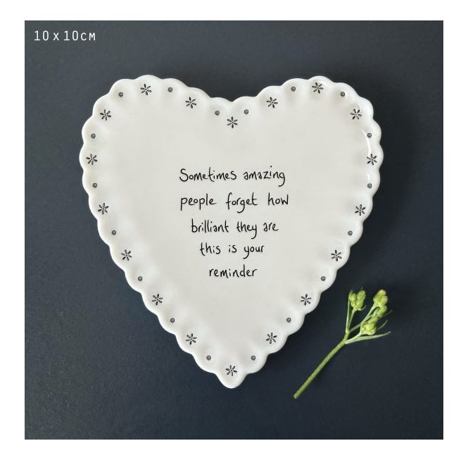 East of India Scallop heart coaster - Sometimes amazing people