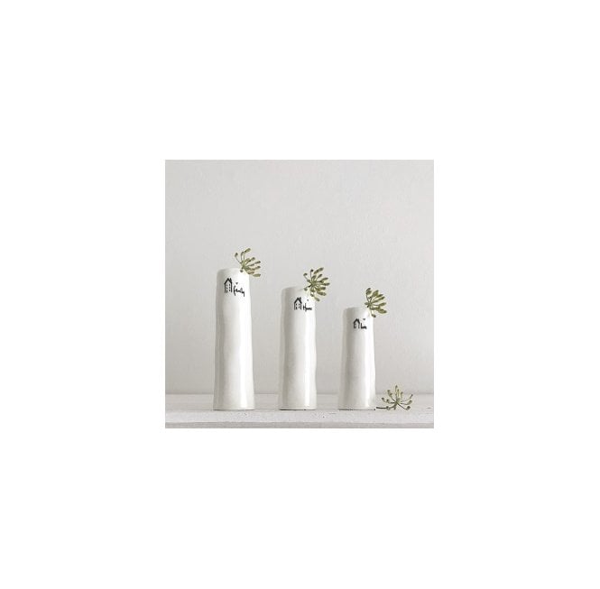 East of India Trio of bud vases-Home, family, love