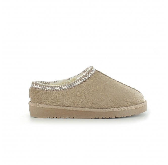 Ella Kelly Faux Fur Slipper – Beige