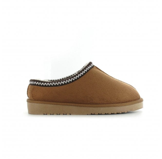 Ella Kelly Faux Fur Slipper – Chestnut