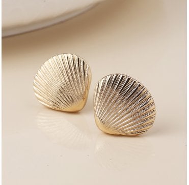 FAUX GOLD SHELL EARRINGS