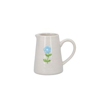 Stoneware Mini Jug - Blue Flower, 