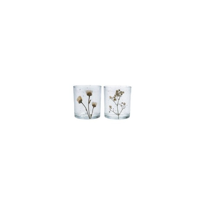 Gisela Graham Tea Lite - Pressed Flower