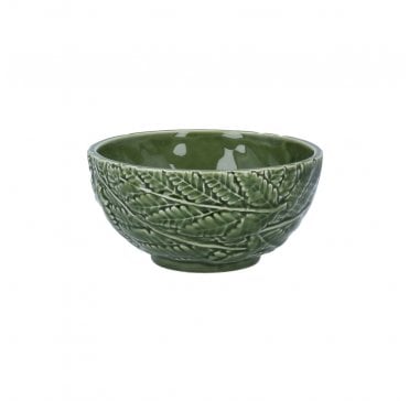 Green Ceramic Fern Bowl