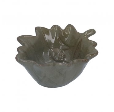 Green Porcelain Leaf Mini Bowl,  (LxWxD) 5.5x12.5x10.5cm
