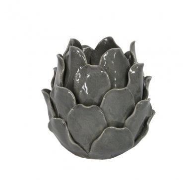 Grey Porcelain Artichoke T-Lite Holder