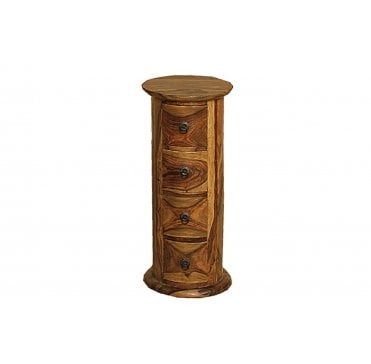 Jali 4 Drawer Round Chest