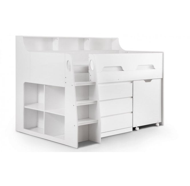 Jupiter Midsleeper Bed - White Finish