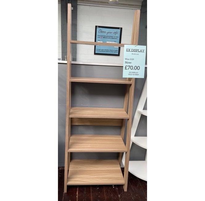 Ladder Style Bookcase - Oak