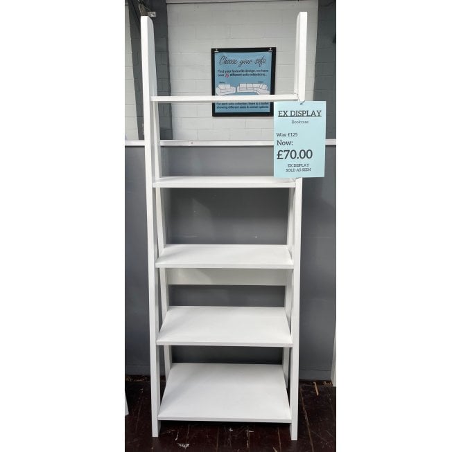 Ladder Style Bookcase - White