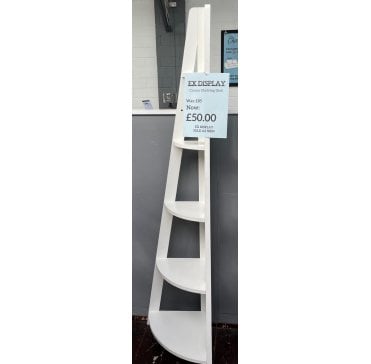 Ladder Style Corner Shelving Unit - White