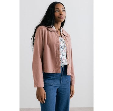 REBECCA JACKET PLAIN TWILL TENCEL - LAUREL