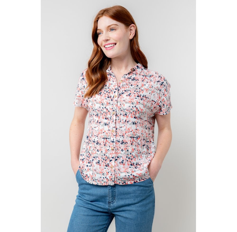 Lily Rocks Shirt Lily & Me SALTGRASS SHIRT ROSE TRELLIS - White