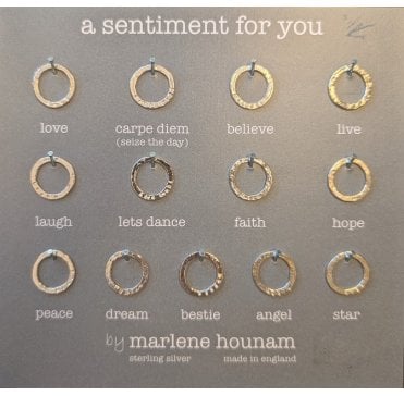 Sterling Silver Sentiment Disc