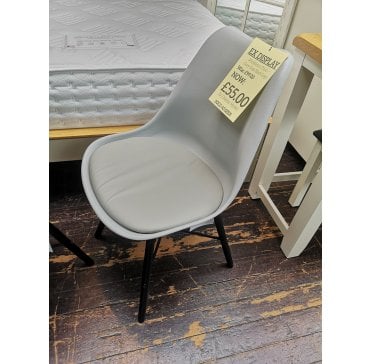 Middleton Chair - Grey Seat & Black Legs