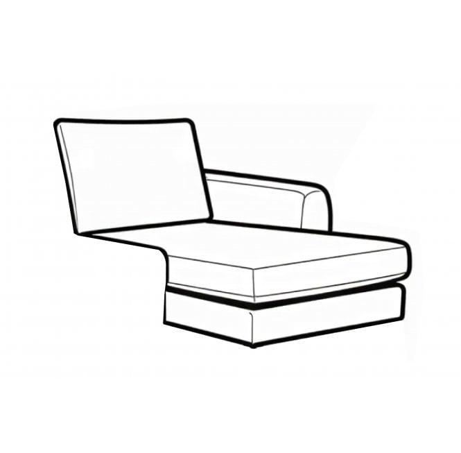 Ortiz chaiselongue with 1 arm Right