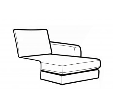 Ortiz chaiselongue with 1 arm Right