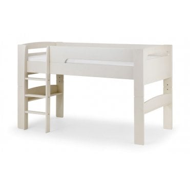 Pluto Midsleeper Bed - Stone White Finish