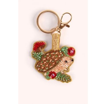 Hedgehog Beaded Keyring
