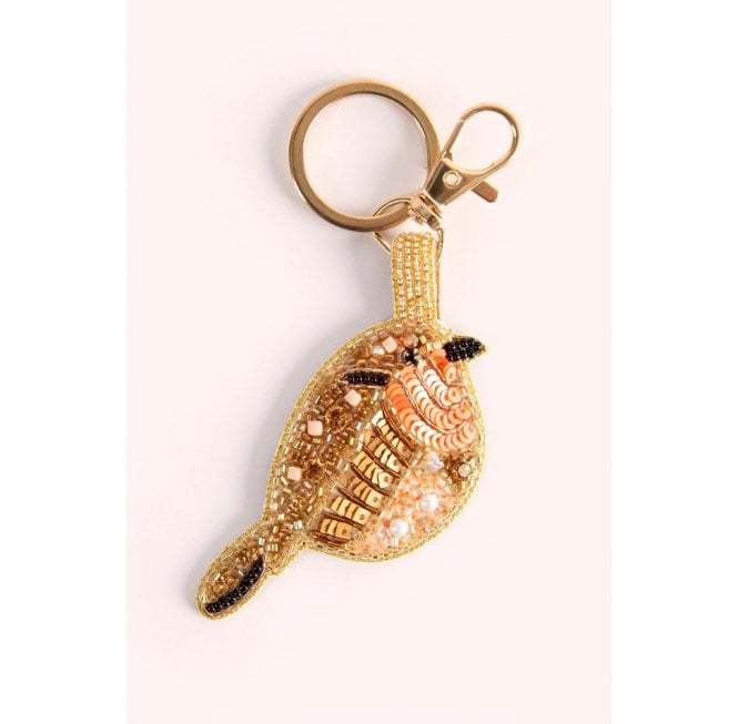 Powder Robin Red Breast Beaded Keyring
