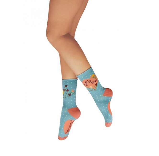 Powder Special Mum Ladies Ankle Socks - Denim