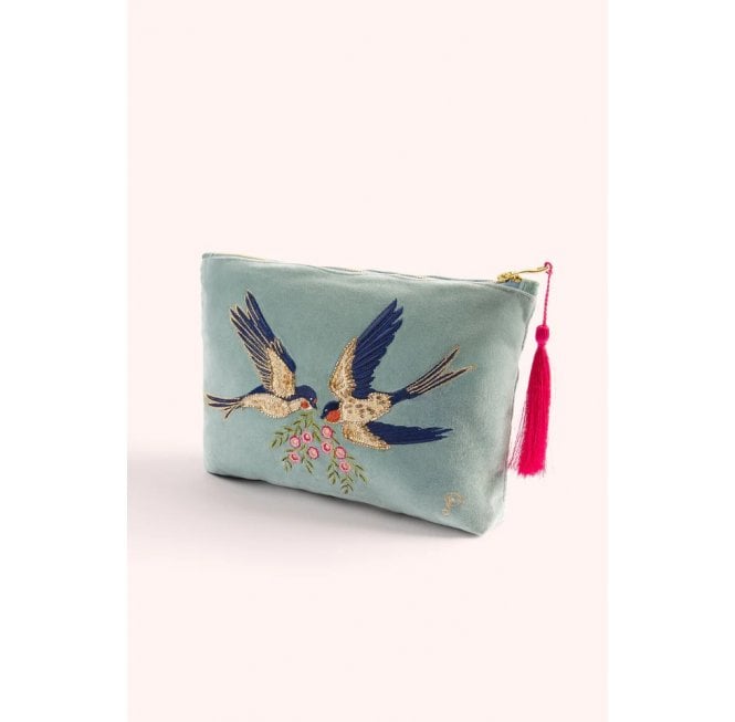 Powder Swooping Swallows Zip Pouch