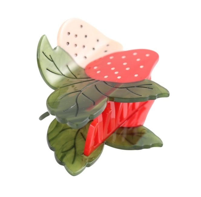 Red Cuckoo Strawberries Hair Claw