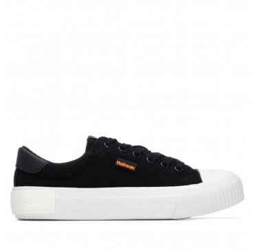 Lace up Pump - Textile Black