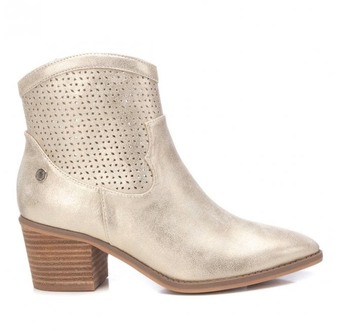 REFRESH Metallic Cowboy Boot - Gold