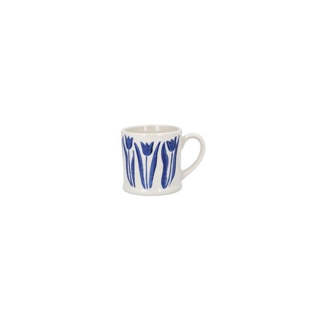 Stoneware Mini Mug - Blue Tulips