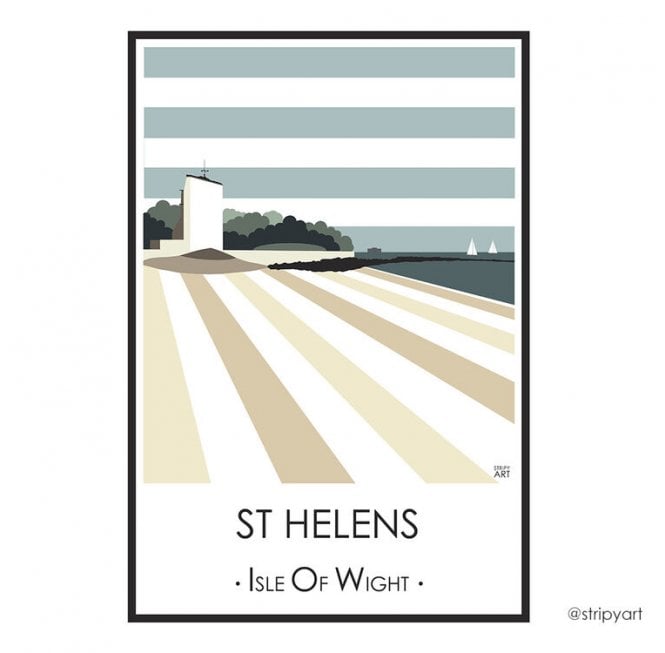 Stripy Art - St Helens - A4 print