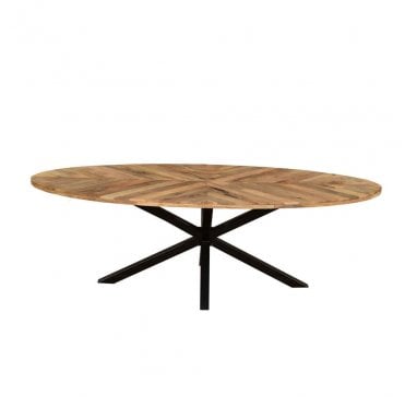 Sunburst Large Oval Dining Table - 2.4m