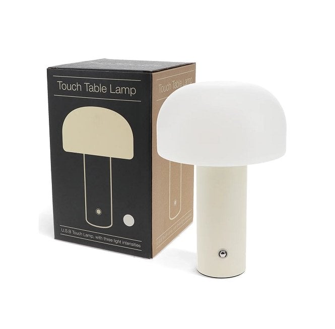 USB rechargeable mushroom touch lamp - Grey