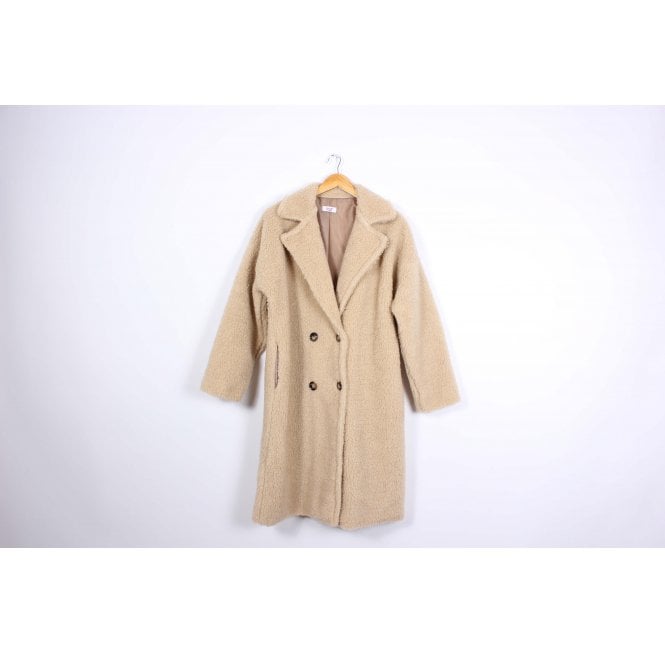 Winter Neutrals Beige Cosy Teddy Coat