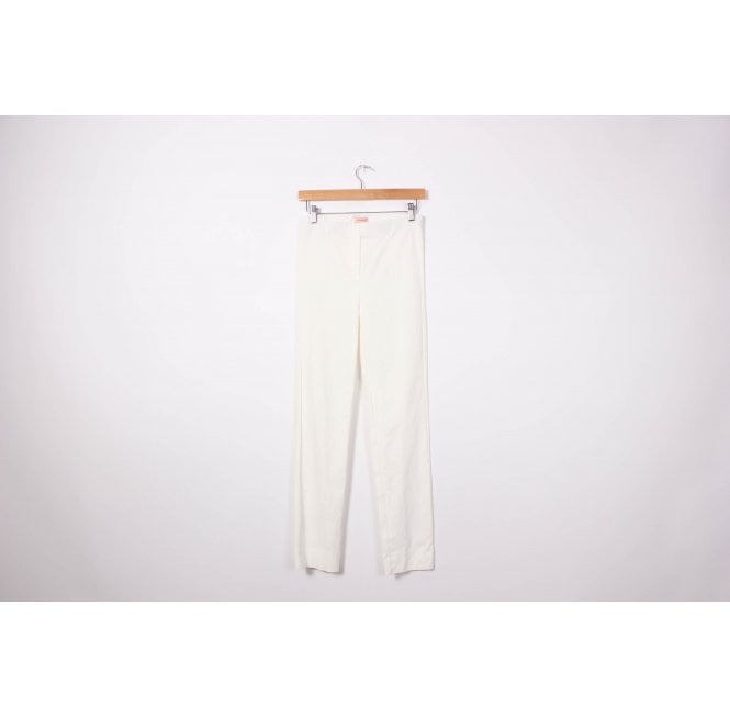 Winter Neutrals Off-White Stretch Trousers